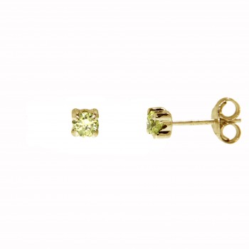 Gold earrings 10kt, 08-3BO